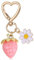 Erdbeeren Schlüsselanhänger Aesthetic Mit Schlüsselring Herz Süßer Strawberry Gänseblümchen Taschenanhänger Aesthetic Kawaii- Blume Schlüsselanhänger Zubehör Accessoires Dekor Für Mädchen Geldbörse