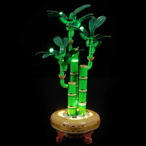 YEABRICKS LED Lumière pour Lego-10344 The Botanical Collection Le bambou de la chance Modèle de blocs de construction (ensemble Lego non inclus)