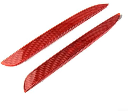 Vilgftyiet Rear Bumper Bar Reflector Set for Mazda 3 BL 2009-2013 Red ABS Plastic Direct Replacement Left Right Side Car Light Accessory High Performance