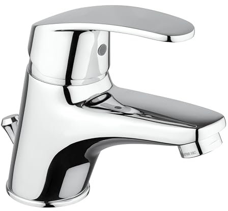 Yellowshop - Miscelatore bagno completo rubinetteria Ofelia lavabo bidet vasca e doccia incasso ed esterno in ottone cromato flessibile inox piletta Made in Italy (Lavabo)