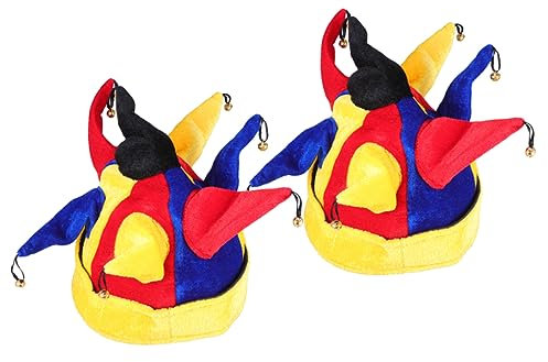 HOMOBABE 2stücke Clownhut Für Kostümpartys Verstellbare Cosplay Mütze Lustige Festival-hüte Für Erwachsene Für Halloween Und Karneval Unvergessliche Momente Schaffen