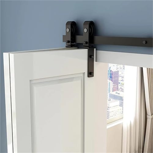 Kit Porte Coulissante, Porte pliante simple, rail coulissant silencieux de 90 cm, 90 cm, 120 cm, 150 cm, 180 cm, 190 cm, 20 ...(6FT 183cm Rail Kit)