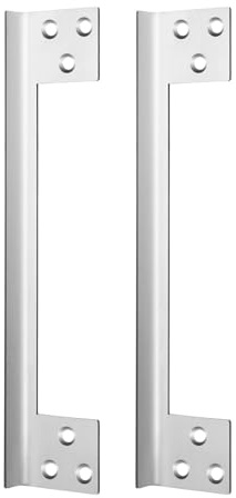YEHEI 2 Pcs Door Guard Plate Outswing Angle Protector Door Cover Shield L Shaped Security Easy Install 11Inch