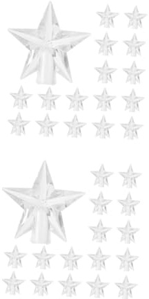 Alipis 2 Sätze Lichterkette Stern Lampenschirme Transparente Abdeckungen Für Weihnachtsbaumlichter Diy Lampenschirm Einfache Installation Für Innen Und Außendekoration 100 Stück * 2