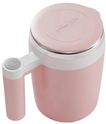 Llazsybz Automatic Coffee Maker, Automatic Mixer, High for Hot Chocolate, pink
