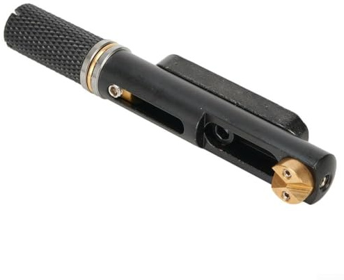 Chevalet de rechange pour guitare sans tête à 6 cordes - Chevalet en métal avec 6 vis et 3 clés, argenté/noir (noir)