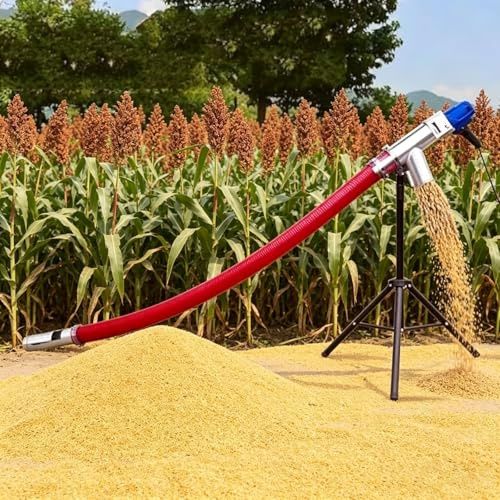 Máquina Succión de Arena – Transportador de Tornillo Eléctrico, 100–200 kg/min – Bomba Succión de Grano y Sinfín Portátil Cemento – Ideal para Transportar, Grava, Pellets, Agricultura