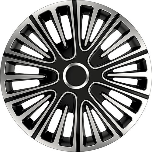 ZentimeX Z778383 Radkappen Radzierblenden universal 16 Zoll Silver Black