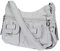Christian Wippermann Große Canvas Umhängetasche Damen - Stofftasche mit Reißverschluss - 32x26x13 cm - Verstellbarer Trageriemen bis 135 cm - Mehrere Fächer, Hellgrau - Luxuriöse Schultertasche