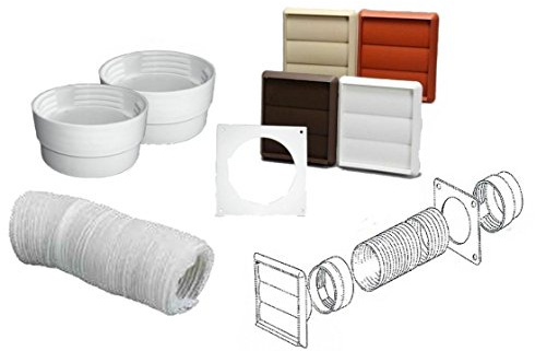 Swiftair 100mm Tumble Dryer Venting Kit Wall Ducting Gravity Ventilation Fan Kit (Beige)