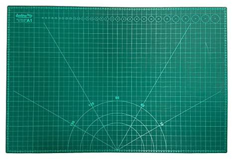 doppelseitig rutschfest Selbstheilende Schneidematte mit Bedruckt Gitter - Grün, A1