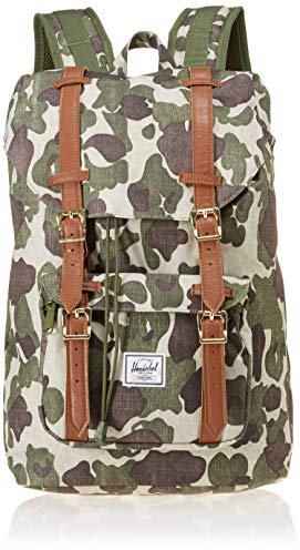 Herschel Little America HRS-10020-01858 - Mochila con funda para portátil (piel sintética), diseño de rana, color verde