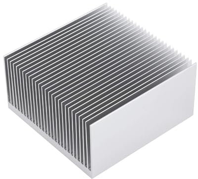 Awxlumv Disipador de calor de aluminio grande de 69 x 69 x 36 mm, placa de refrigeración de alta potencia, radiador de 27 aletas, enfriador de GPU, módulo IC, cargador de PCB, amplificador electrónico