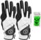 Zero Friction Herren Kompressions-Passform Synthetisch Rechte Hand Universal-Passform Golfhandschuh 2 Packung, Einheitsgröße, Weiß