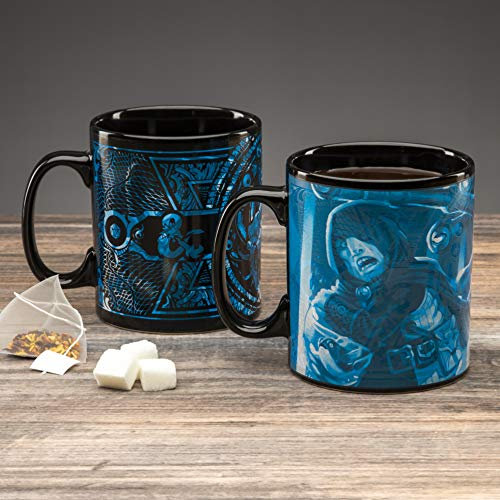 Paladone Tasse Magique, Mug thermosensible Bleu et Noir 11 x 10 x 15 cm