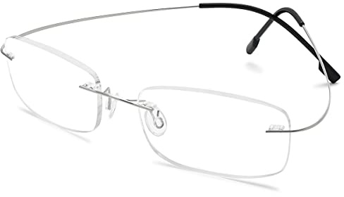 KOOSUFA Randlose Lesebrille Herren Damen Ohne Scharnier – Ultra Leichte Legierung Lesebrillen, Flexibel & Komfortabel, Lesehilfe (+1.0 bis +4.0)