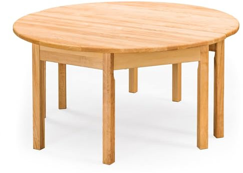 BioKinder Kindertisch Tisch Rund Levin aus zertifiziertem Bio-Massivholz Erle 120 x 120 cm
