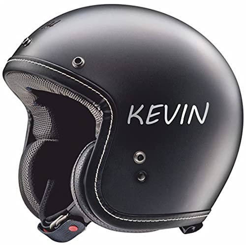 ADESIVI NOME PERSONALIZZATO BICI MOTO CASCO AUTO SCUOLA CASA decalcomanie tuning COD.C0016 (Argento)