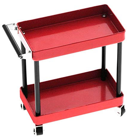 Carrello portautensili, Ripiano per carrello portautensili Affidabile e Pratico Resistente Prestazioni di lunga durata Compatibile Facile da montare per RC Accessori per Officina Garage(rosso)