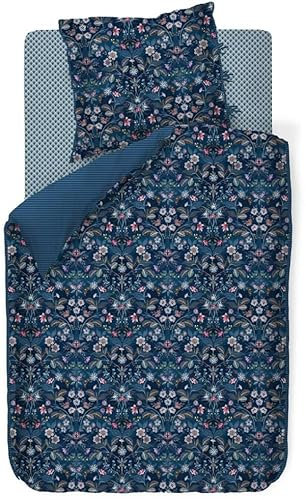 Pip Studio Perkal-Baumwolle-Kissenbezug einzeln Mirrorama Farbe Dunkelblau Gr??? e 80 x 80 cm
