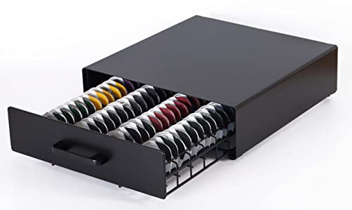 Ever Rich ® 72 PCS Coffee Pod Holder Compatible With Bosch Tassimo Stand & Pod Storage Drawer | Anti-Vibration Design I (Metal/Black) (72)