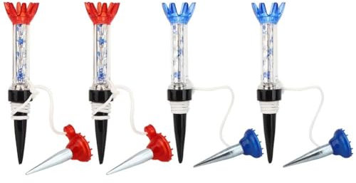 Golf Tee mit Schnur, 4 Stück 70mm T112 Tragbare Frühling Golf Praxis Tees magnetische Unterstützung für Driving Range und Praxis Matte unzerbrechlich Magnet Gummi Tee Indoor Outdoor Golfer Geschenk