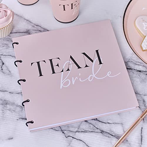 Miss Lovely Gästebuch JGA Team Bride rosa Blush & schwarz Gästebuch Junggesellinnen-Abschied JGA-Party Photo-Album Braut Frauen Accessoires & Zubehör