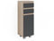 Vicco Midischrank J-Shape, Badmöbel, Anthrazit/Sonoma, 30 x 95 cm