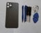 Replacement Back Glass for iPhone 11 Pro Case Big Camera Hole Housing (Black)