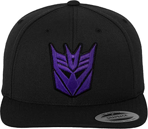 Transformers Offizielles Lizenzprodukt Decepticon 3D Patch Premium Snapback Cap (Schwarz), One Size