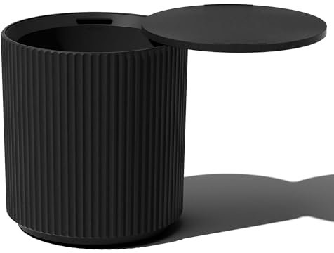 Veradek Mesa auxiliar enfriadora para exteriores, 2 en 1, color negro, 21 pulgadas