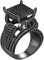 Uloveido Rosévergoldeter winziger Zirkonia-quadratischer Prinzessinnenring, modischer breiter Band Cocktailring für Frauen (Roségold, Größe 10), V1/2(64.6mm), Kristall, Zirkonia