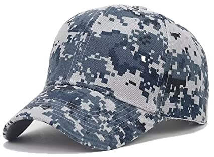 RUICHENG Camouflage Cap Basecap Herren Sommer Outdoor Sport Jagd Baseball Kappe Trucker Cap (Marineblau)