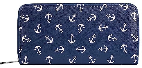 Damen-Geldbörse Kunstleder Sterne Star blau 3010011