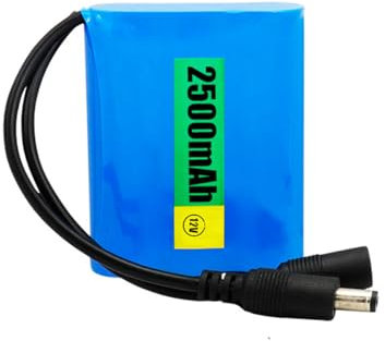 WILLQ 12 Volt 1500mAh 1800mAh 2200mAh 2500mAh 3000mAh 3400mAh Rechargeable Li-Ion Battery Lithium Battery Pack for LED Light Bar/Street Light and Various 12V Lamps,12V2500mah