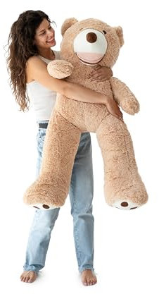 MKS. Riesen Teddybär XXL Kuschelbär 130cm groß Plüschbär - Original Teddy Bär Braun (130 cm)