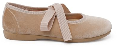 Pisamonas Mary Janes Aus Samt Mit Faya-Schleife Für Mädchen