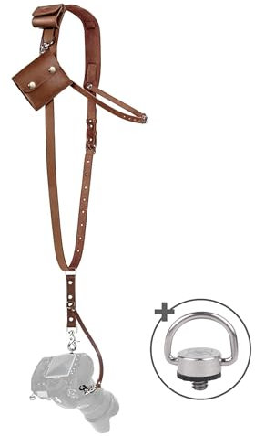 C Coiro Rembourré Harnais Appareil Photo Courroie D'épaule en Cuir Pour Votre Appareil Photo, Sangle Appareil Photo, Brun