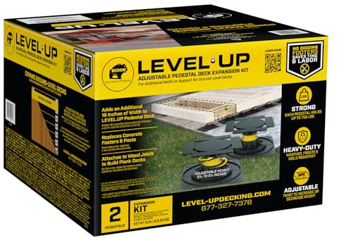 Bison 7079806004 Level.Up Balkenstützen-Erweiterungsset, Schwarz