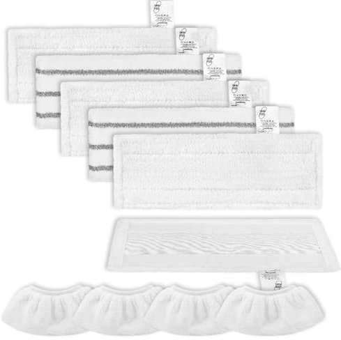 WOKEEPOWZubehör Mikrofaser-Tuchset für Kärcher Easyfix SC1 SC2 SC3 SC4 SC5 Dampfreiniger Bodendüse Wischtücher Überzügen Ersatzteile(4 Bodendüse + 4 die Handdüse+2 Bodendüse)