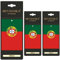 Lot de 3 désodorisants pour voiture - Drapeau du Portugal - Parfum vanille - Parfum d'intérieur - Tuning - Football (Portugal)