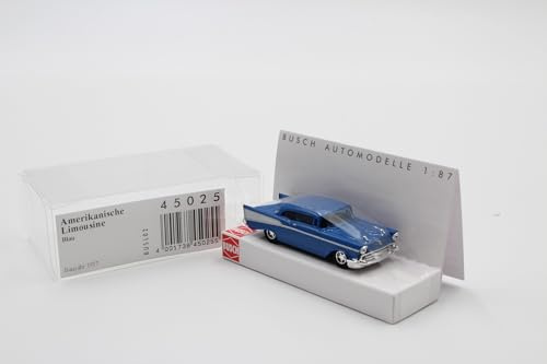 Busch 45025 H0 PKW Modell Chevrolet Bel Air '57, Blau