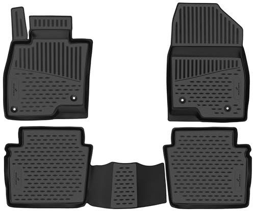 Walser XTR Gummi Fussmatten Auto für Mazda 6 Stufenheck (GJ, GL) 2012-2024, 100% passgenaue Auto Fußmatten, robuste Universal Fußmatte Auto, Gummimatten Auto, Auto Fussmatten Gummi