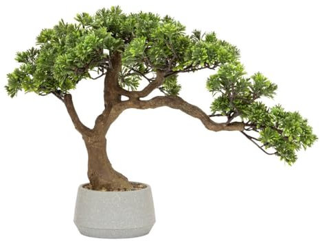 Atmosphera - Bonsái Artificial polin en Maceta de cerámica Verde h45cm