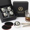 Geschenke für Männer - Eiswürfel Edelstahl Wiederverwendbare Metall Whisky Steine für Jahrestag Und Geburtstag Personalisierte Geschenk für Ihn Ehemann Mann Papa Freund (4 Kugel)