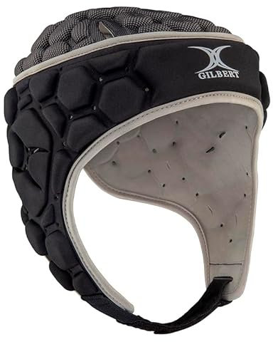 Gilbert XP250 Casque de rugby junior Noir/argenté
