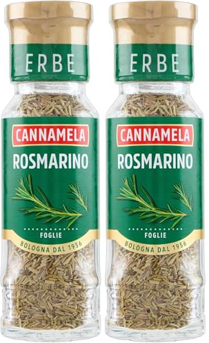 Cannamela, Linea Maxi Oro, Rosmarino in Foglie, Confezione da 50g, Ideale per Insaporire Carni alla Griglia, Pesce Arrosto, Patate al Forno, per la Preparazione di Pane e Focacce