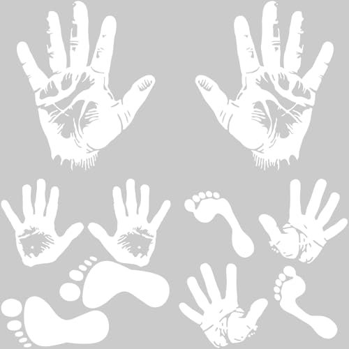 GORGECRAFT 4 stili 4 pezzi segno d'onda auto paraurti decalcomanie bianco riflettente ondeggiando mano auto adesivo impermeabile PET Automotive decorazione esterna adesivi per SUV camion moto porte