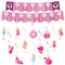 Chukua BarBi Geburtstag Deko Mädchen- Rosa Girlande Hängende Deko Geburtstag Banner Swirl Decorations Barbiprinzessin Happy Birthday Banner Dekoration für BarBi Thema Kindergeburtstag Party Deko