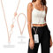 MoKo Handy Kette Crossbody, Metall Handy Lanyard, Universal Lanyard für iPhone, Samsung, Crossbody Strap × 1, Wrist Strap x 1, Patches × 2, Rose Gold